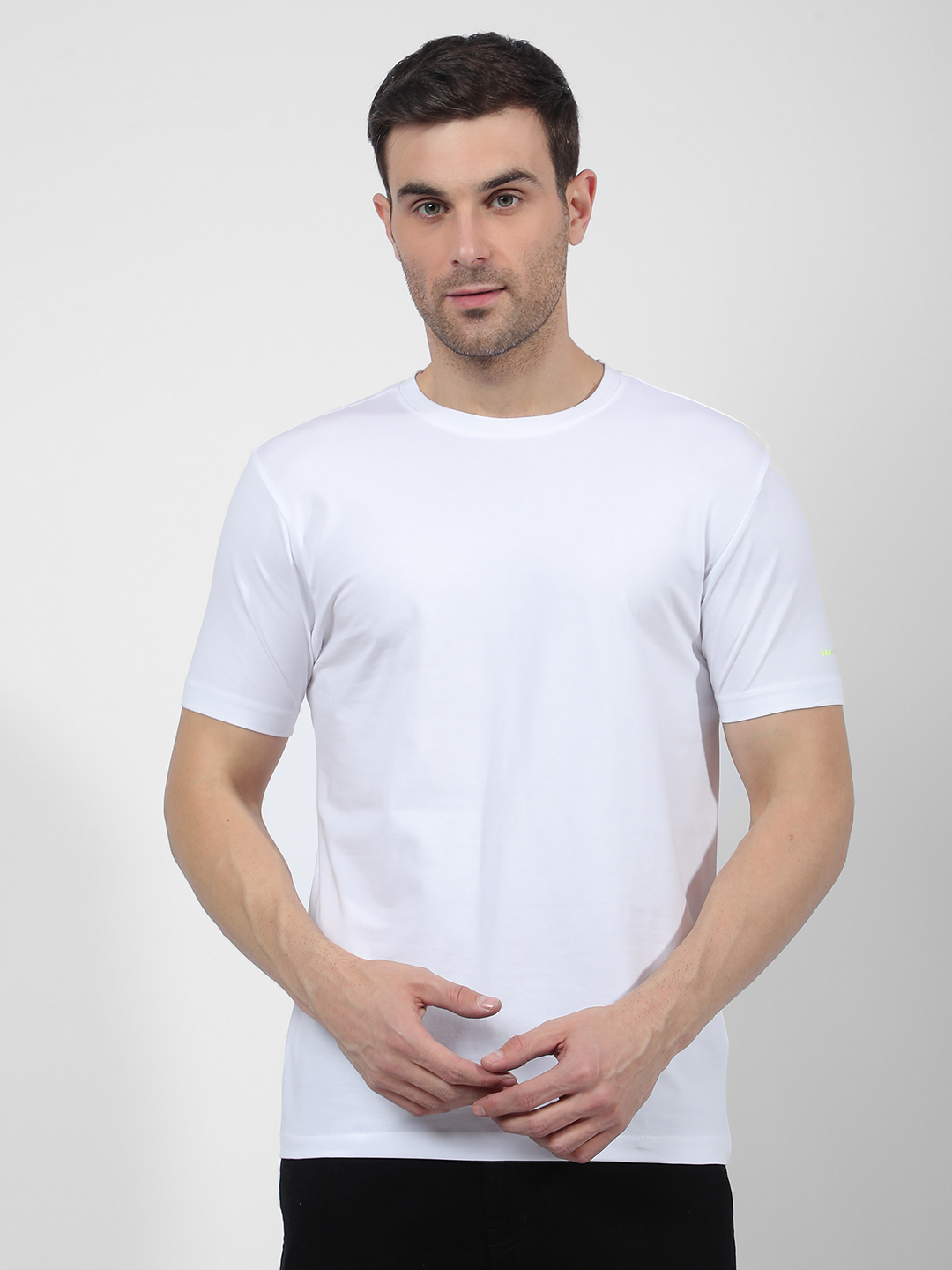 Numero Uno Men Solid White T-Shirt